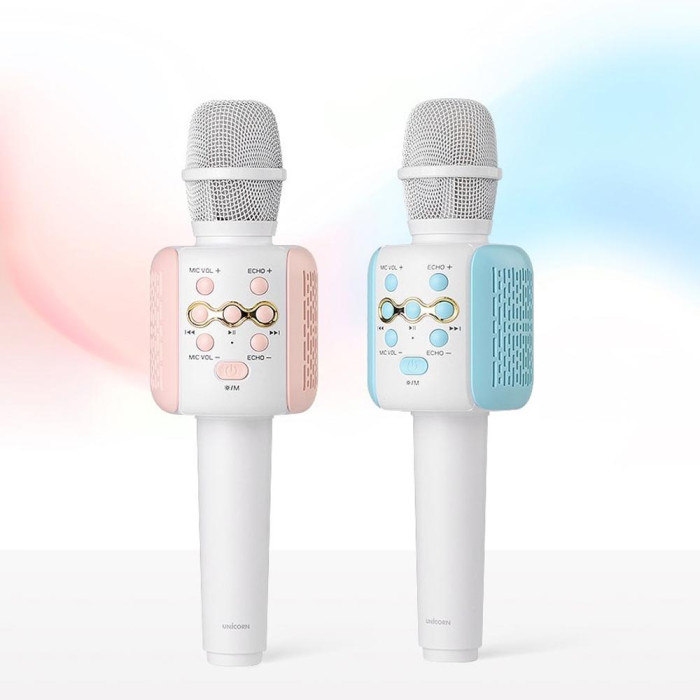 유니콘 블루투스 노래방마이크 무선마이크 휴대용 캠핑 KTV-300G